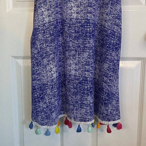 NWT Judith March Mini Dress Purple w/ Tassels Sundress Vacation Size Medium - Picture 3 of 8